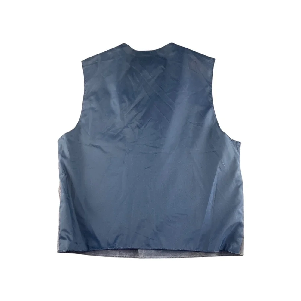 Vintage The Original Arizona Jean Company‎ Suede Leather Vest Blue Medium Mens